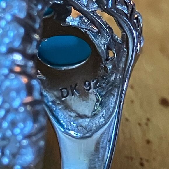 Sleeping Beauty Turquoise Sterling Silver Ring Size 6.75 - Picture 6 of 9